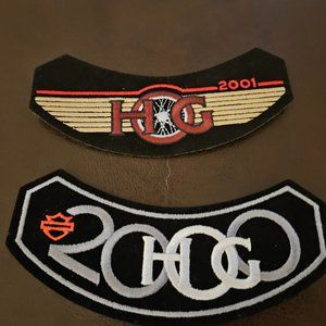2000 AND 2001 HOG MEMBERS PATCHES MINT CONDITION